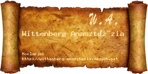Wittenberg Anasztázia névjegykártya